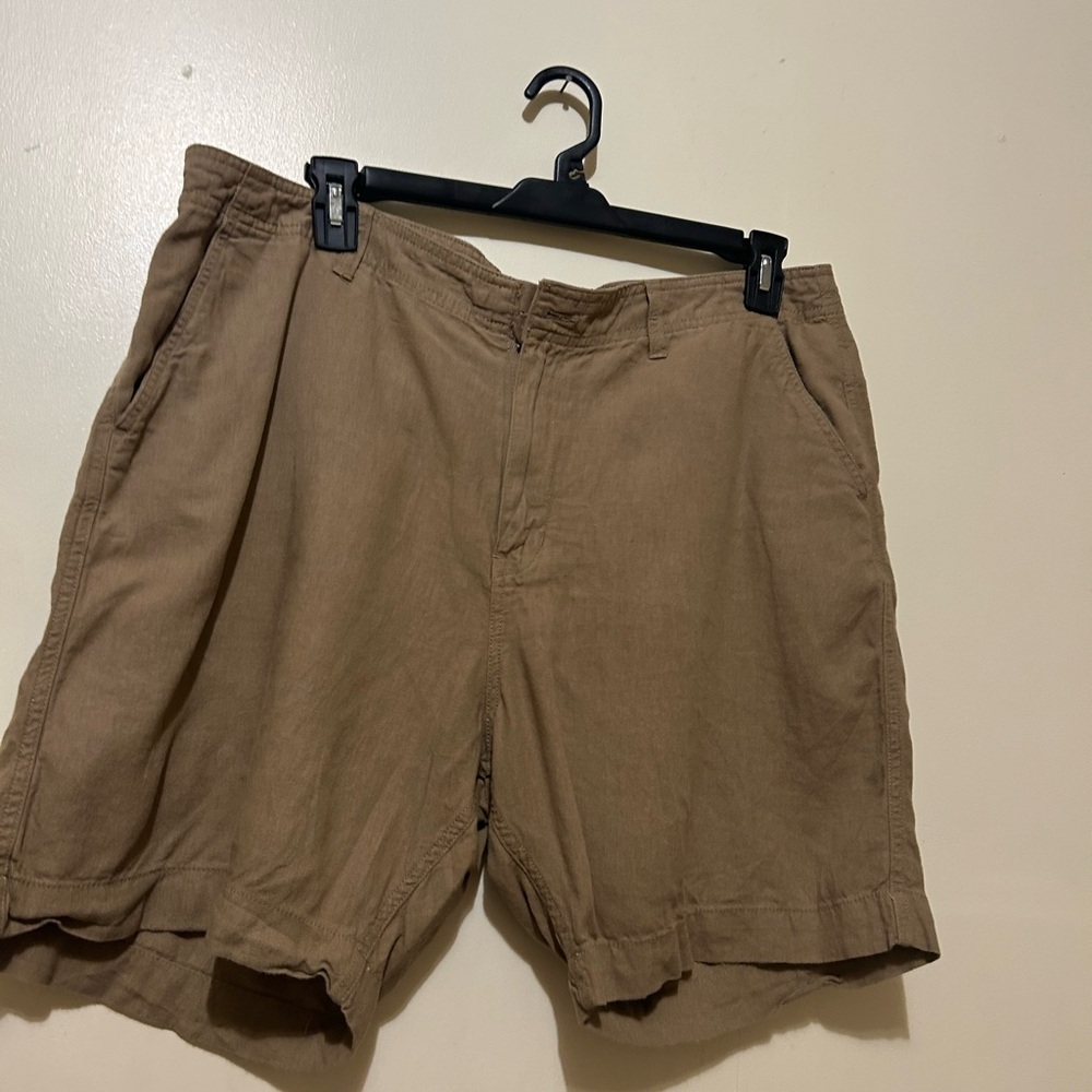 Lucky Brand Men's Tan Linen Chino Shorts Sz 38